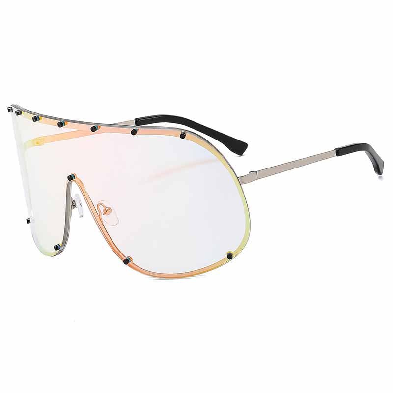 Designer Oversized Sunglasses - Unisex Steampunk & Y2K Style (UV400) - HalleBeauty